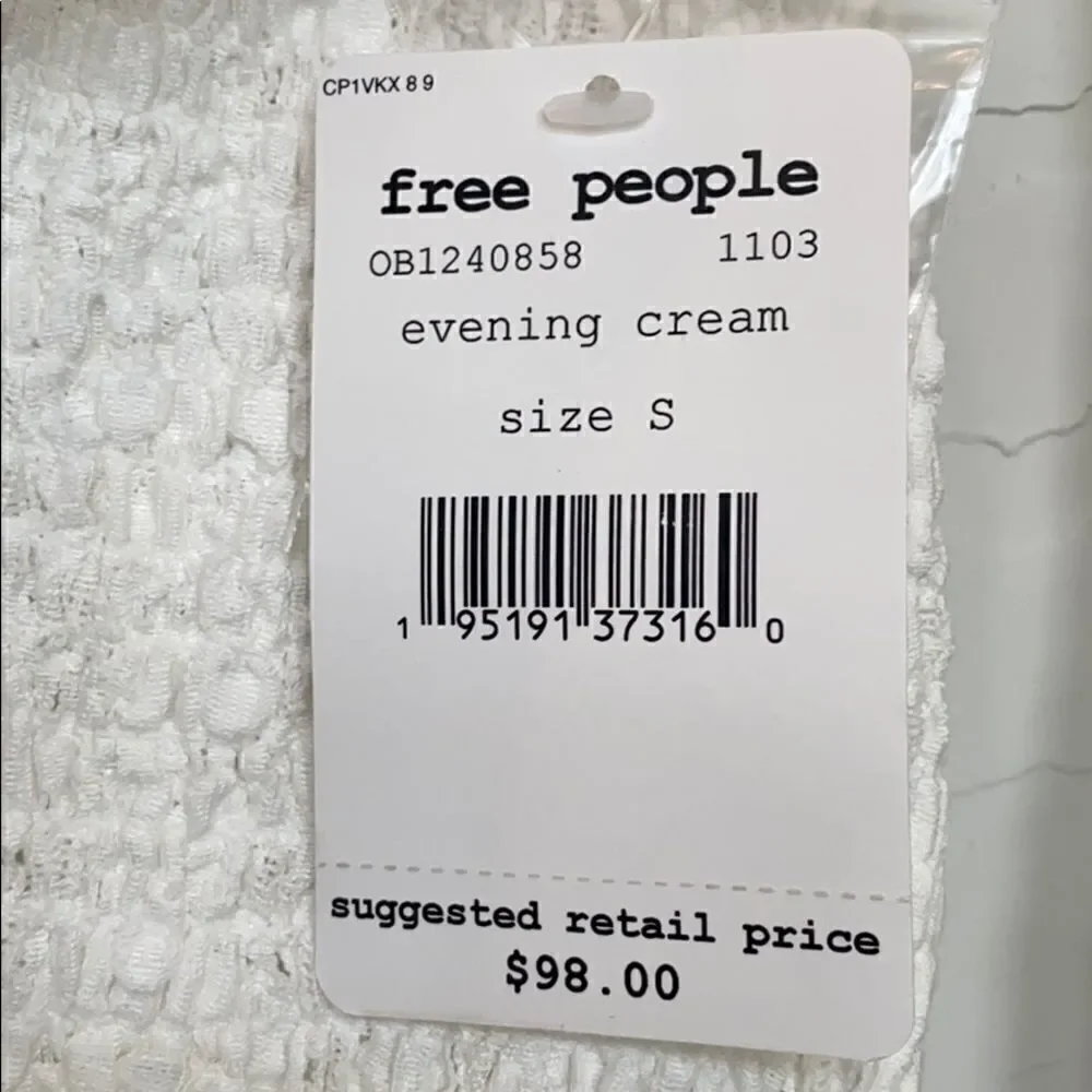 Free People Cream Top